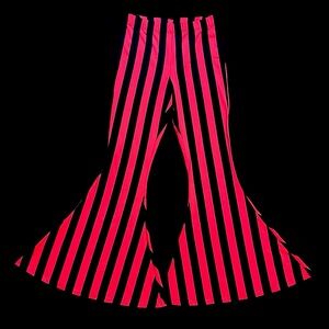 Killstar x Avril Lavigne Red Striped Flare Pants